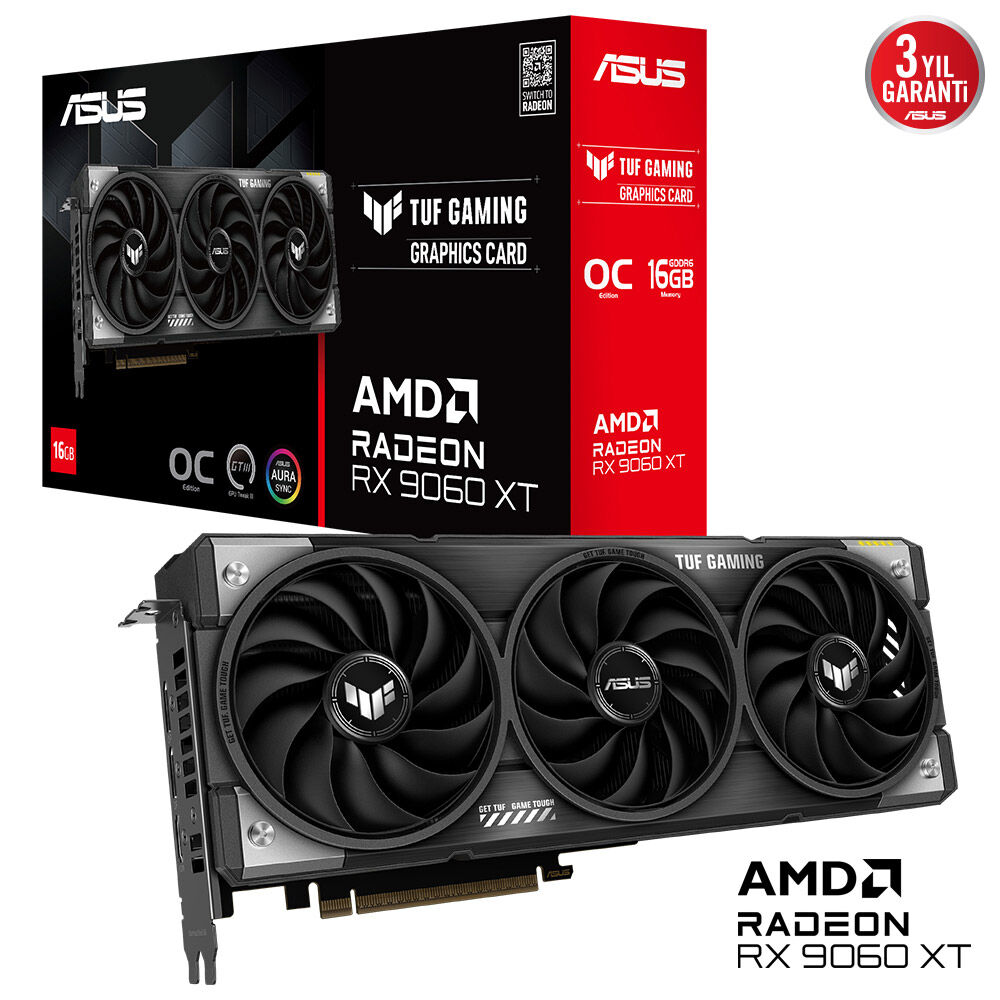 ASUS%20TUF-RX9060XT-O16G-GAMING%20AMD%20RADEON%20RX9060XT%2016GB%20GDDR6%20128bit%20%201xHDMI%202xDP%20EKRAN%20KART