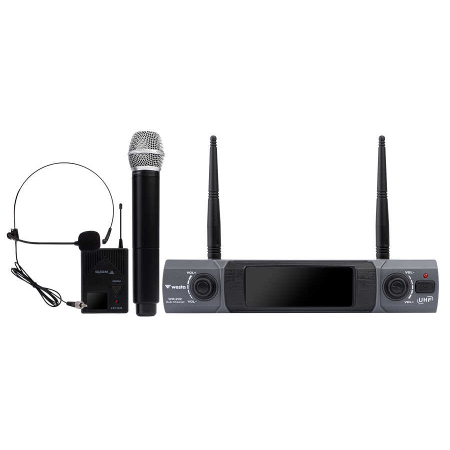 Westa%20Wm-202ht%201%20Receıver%201%20Handheld%201%20Yaka%20Mikrofon%20Seti