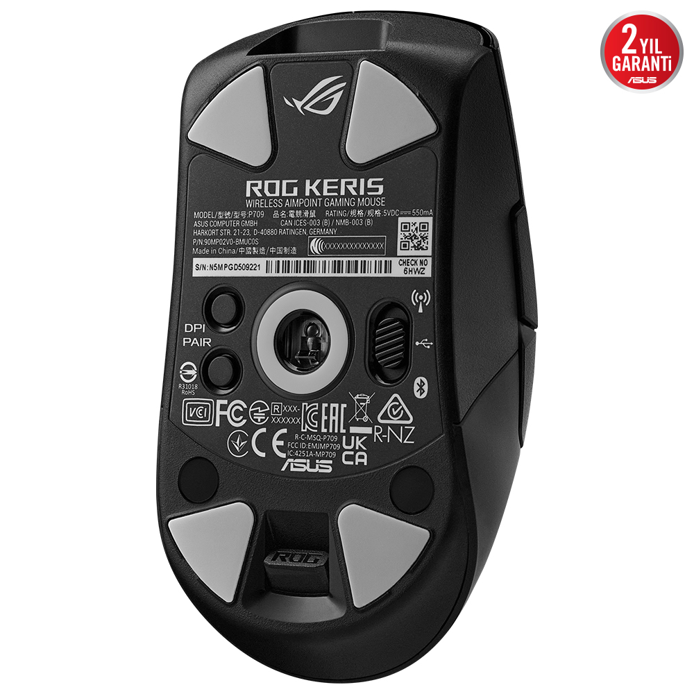Asus%20P709%20Rog%20Kerıs%20Wl%20Aımpoınt/blk%20Aura%20Sync%20Rgb%20Wıreless%20Gamıng%20Mouse