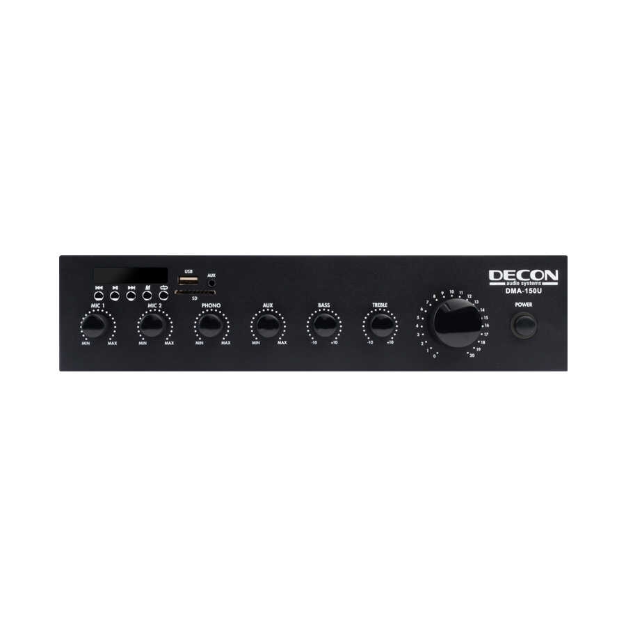 Decon%20Dma-150u%20150w%208%20Ohm/100v%2012-24%20Dc%20Mıxer%20Amfi