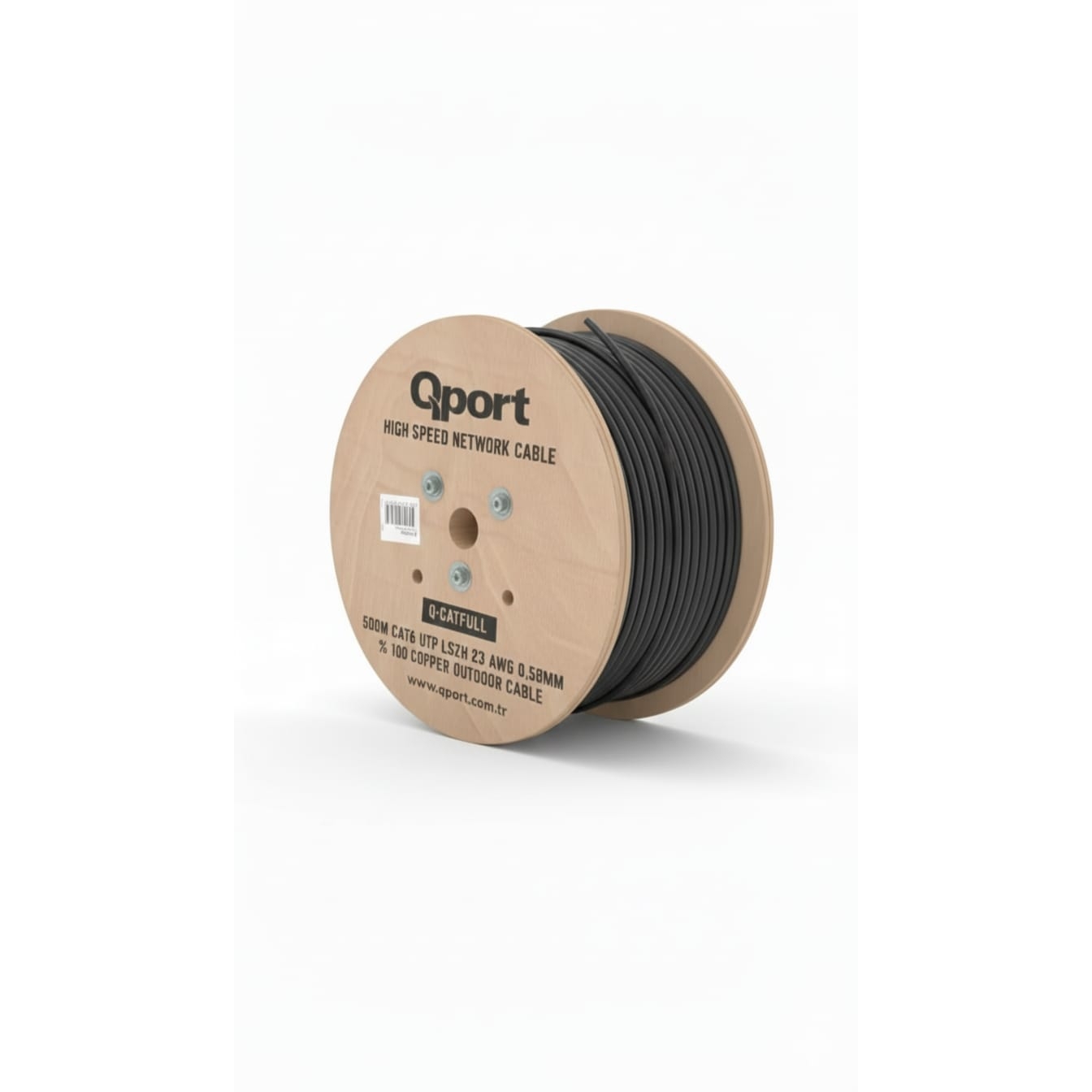 Qport%20Q-catfull%20500mt%20Cat6%20Outdoor%20Lszh%20Network%20Kablo%20Sıyah%2023%20Awg