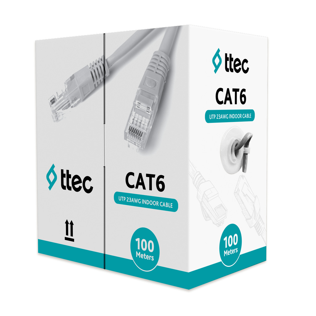 Ttec%20Kbl-cat6-23cca/ın100g%20100mt%20U/utp%20Cat6%20Network%20Pvc%20Kablo%20Grı%20Cca%200.55mm