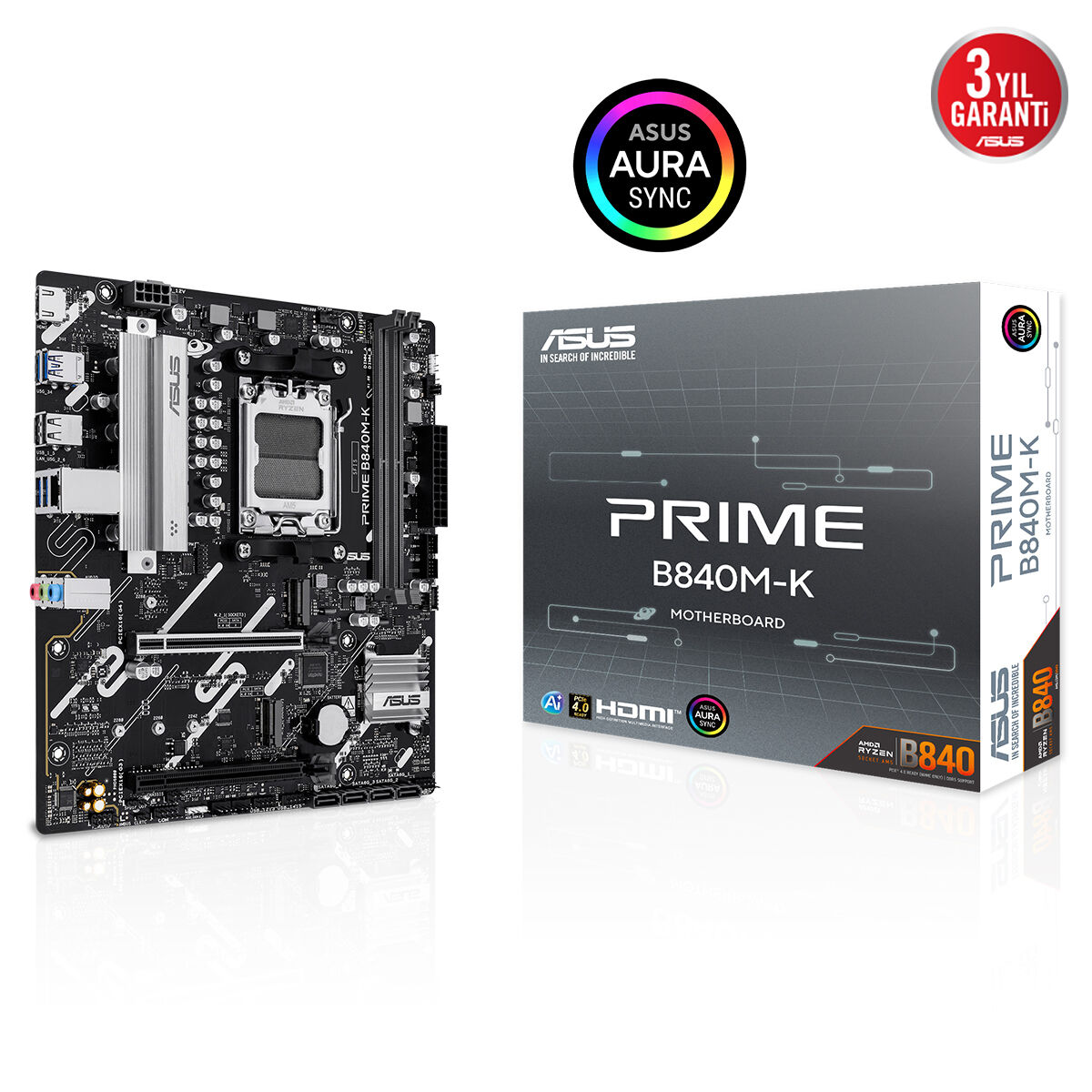Asus%20Prıme%20B840m-k%202xddr5%20Hdmı%202xm.2%20Am5%20Anakart