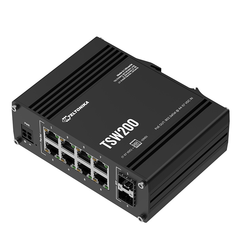 Teltonika%20Tsw200%208%20Port%2010/100/1000%208%20Port%20Poe%202%20X%20Sfp%20240%20Watt%20Yonetılemez%20Endüstriyel%20Swıtch