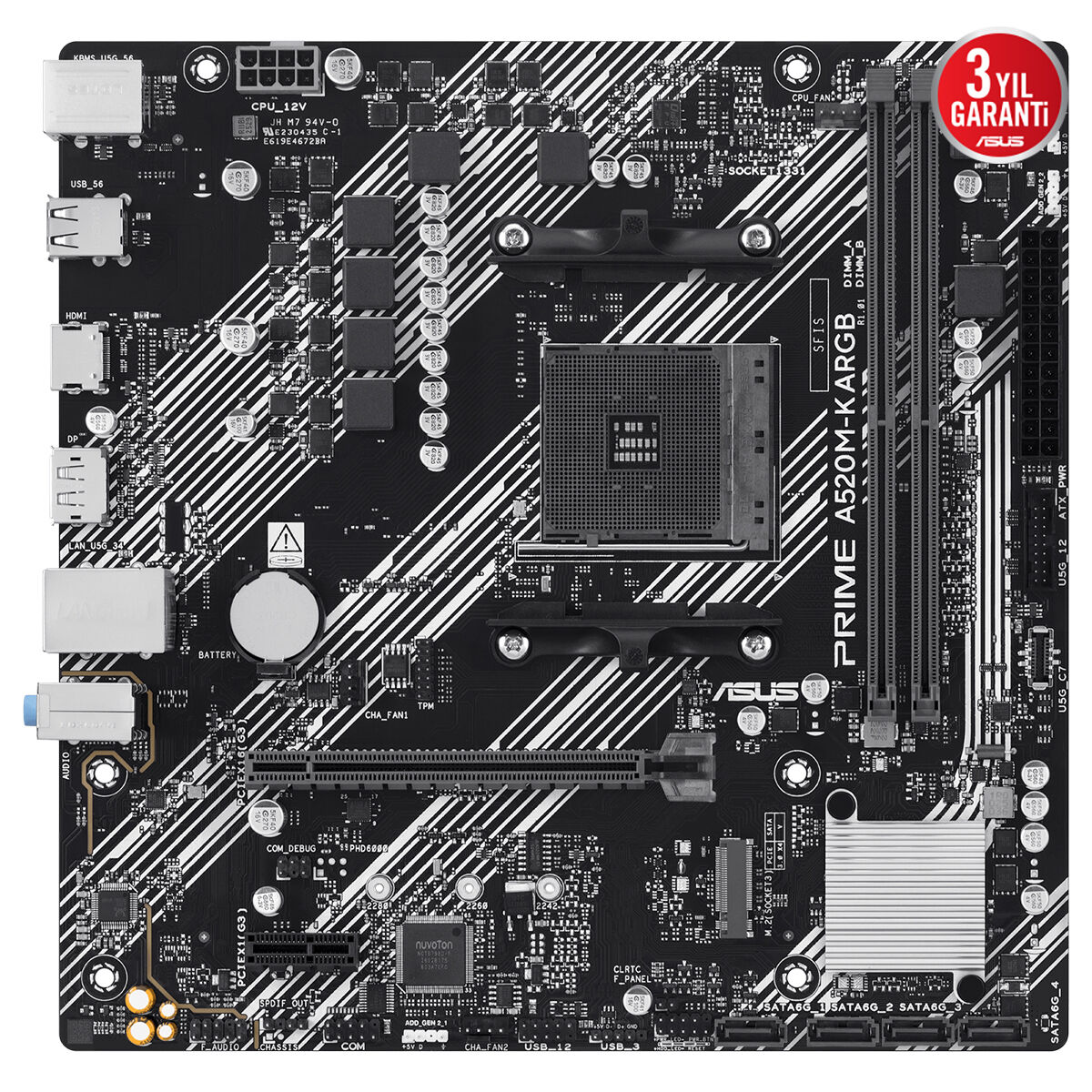 Asus%20Prıme%20A520m-k%20Argb%202xddr4%20Hdmı+dp%201xm2%20Am4%20Anakart