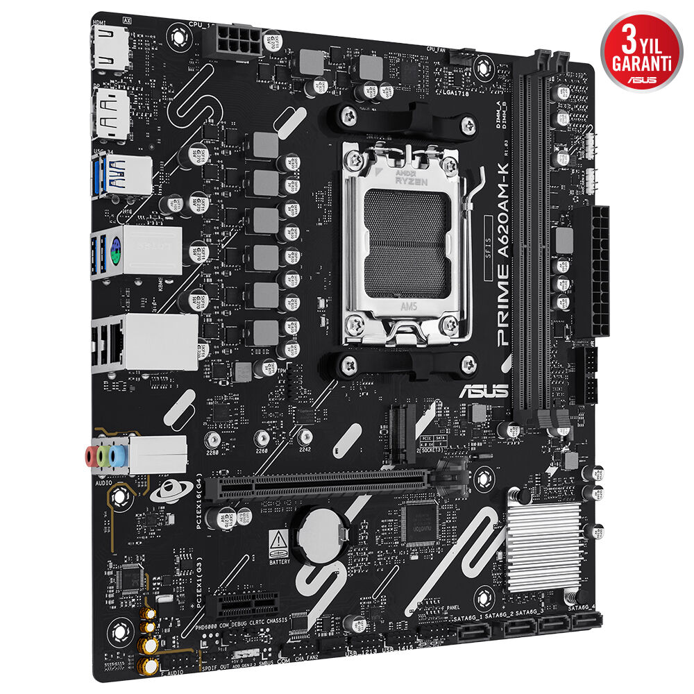 Asus%20Prıme%20A620am-k%202xddr5%20Vga+hdmı%201xm2%20Am5%20Anakart