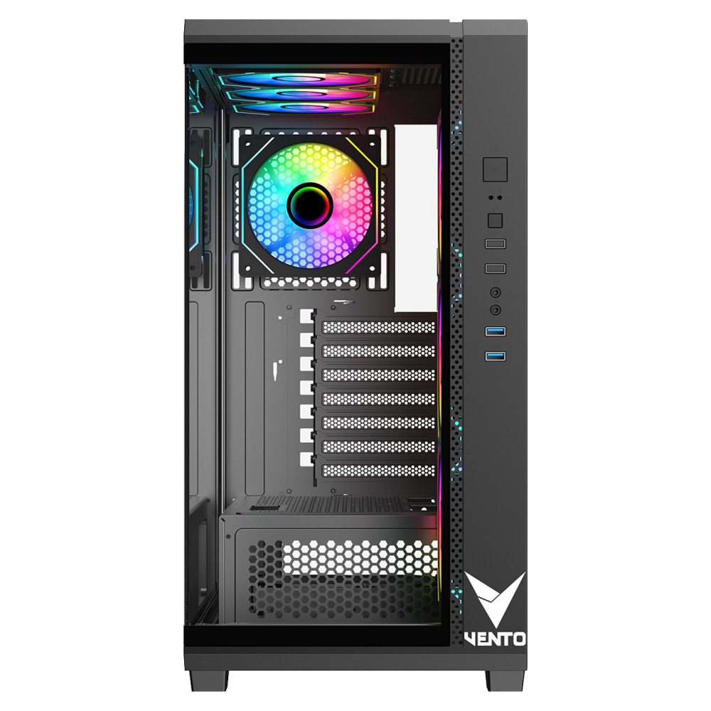 Vento%20Vg4302fa%201000w%2080+%20Gold%204x12cm%20Argb%20Fan%20E-atx%20Temperli%20Cam%202xusb2.0/1xusb3.0%20Siyah%20Gamıng%20Kasa