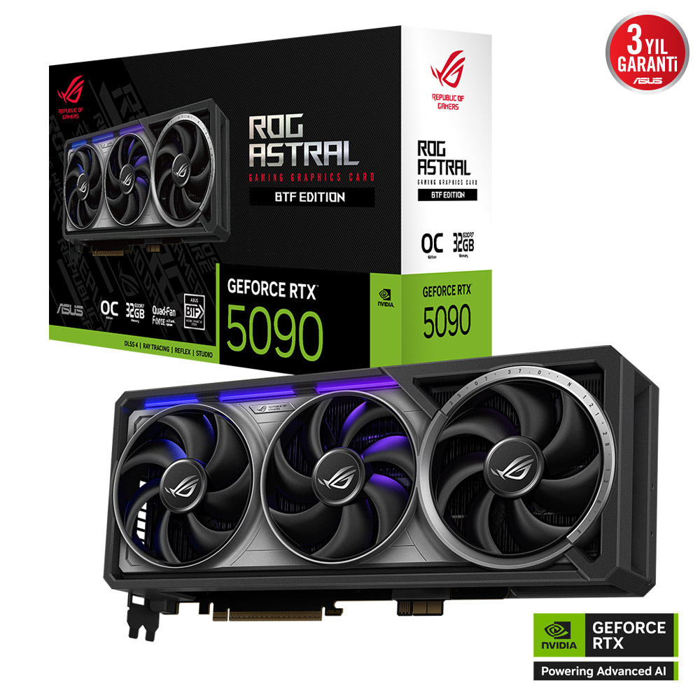 Asus%20Rog-astral-rtx5090-o32g-gamıng%20Btf%20Edıtıon%2032gb%20Gddr7%20512bit%203x%20Dp%202x%20Hdmı