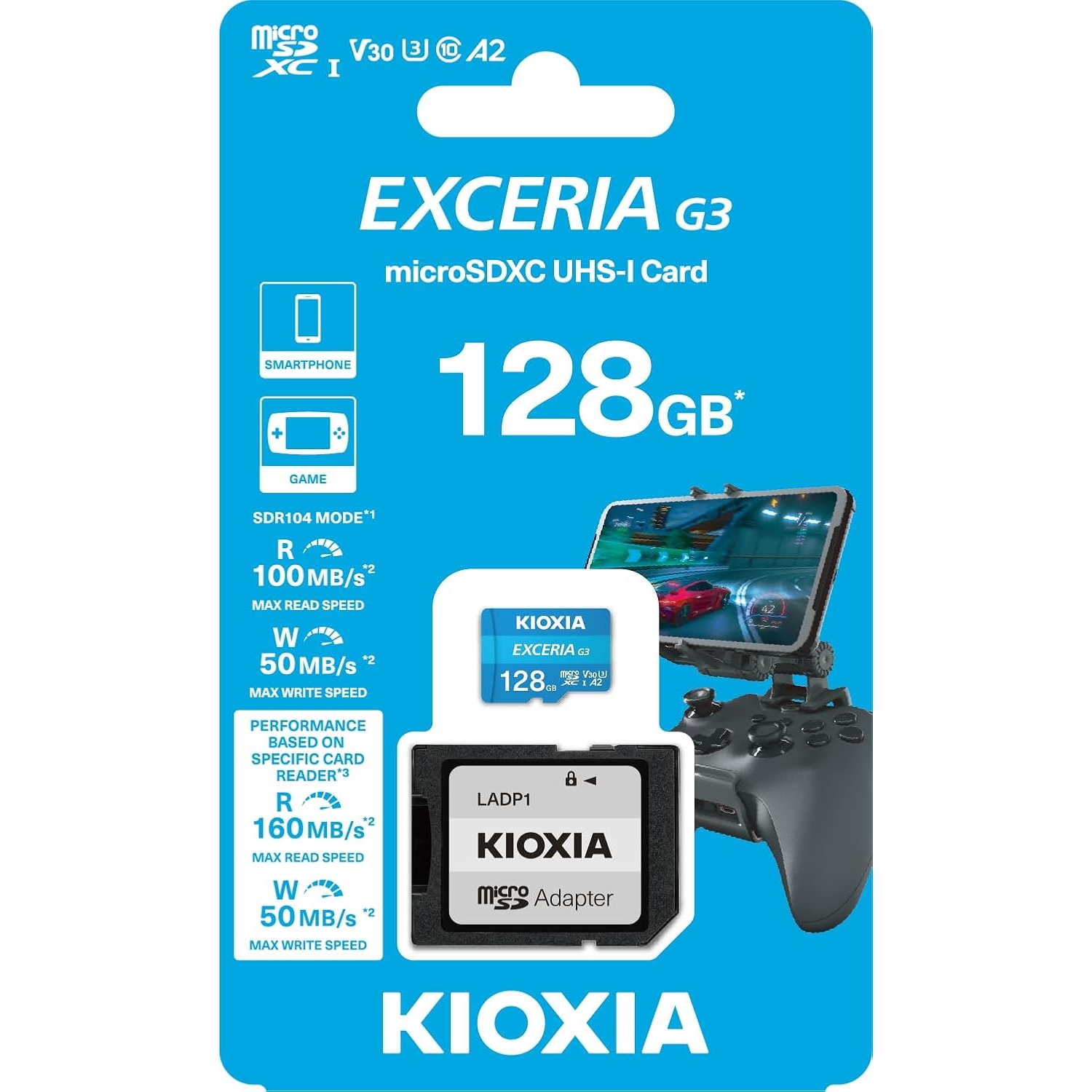 Kıoxıa%20Excerıa%20G3%20128gb%20Mıcro%20Sdxc%20Class10%20V30%204k%20160/50mb/s%20Hafıza%20Kartı%20Lmex3l128gg2