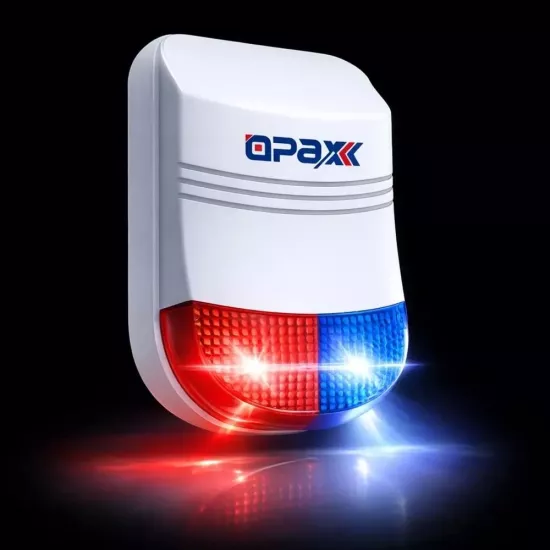 BGR-10 KABLOLU 48 LED KIRMIZI / MAVİ / KIRMIZI+MAVİ IŞIKLI HARİCİ ALARM SİRENİ V2023