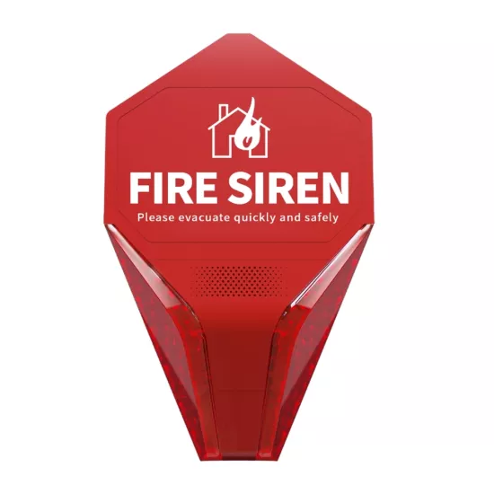 OPAX-WSRN-RED KABLOSUZ FLAŞÖRLÜ YANGIN ALARM SİRENİ (868MHZ) EN-54 Sertifikalı