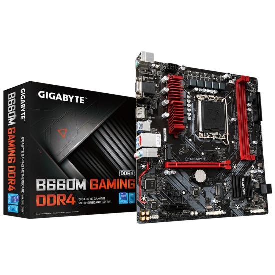 GIGABYTE B660M-GAMING-DDR4 2xDDR4 VGA/HDMI/DP 2xM.2 1xGLAN 1700P ANAKART