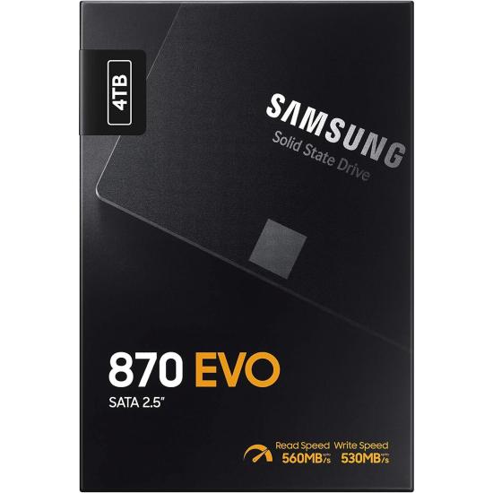 SAMSUNG 870 EVO 4TB 560/530MB/s 2.5’’ SATA3 SSD MZ-77E4T0BW