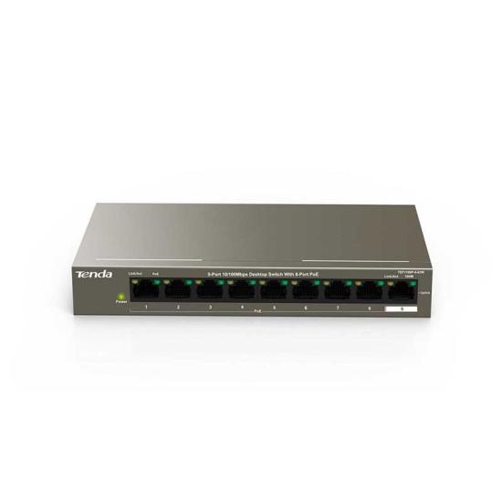 Tenda Tef1109p-8-63w 9 Port 10/100 8 Port Poe 63watt Yonetılemez Desktop Swıtch