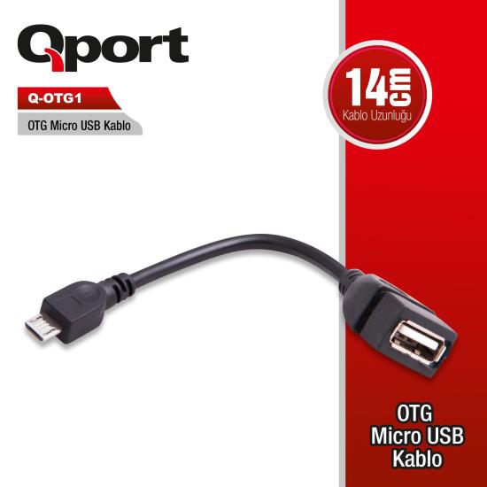 Qport Q-otg1 Otg To Mıcro Usb Çevirici Adaptör
