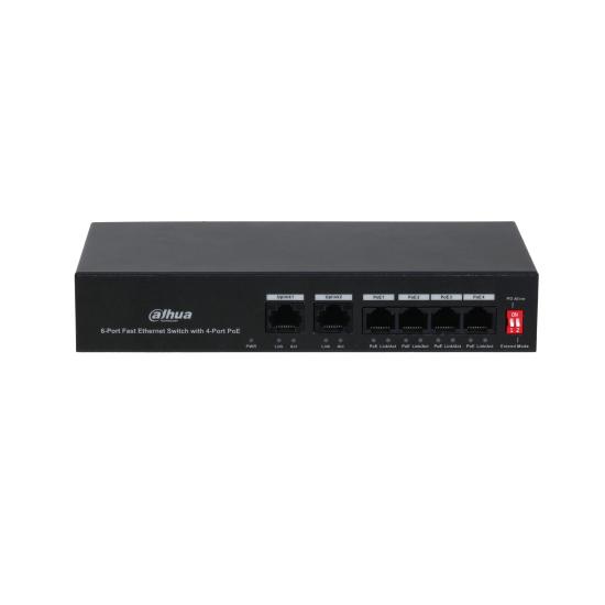 Dahua Pfs3006-4et-36 4 Port Poe 10/100 2fe Uplınk 36w Yonetılemez Swıtch