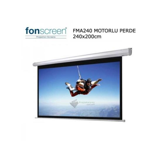 Fonscreen Fma240 240x200 Motorlu Projeksiyon Perdesi