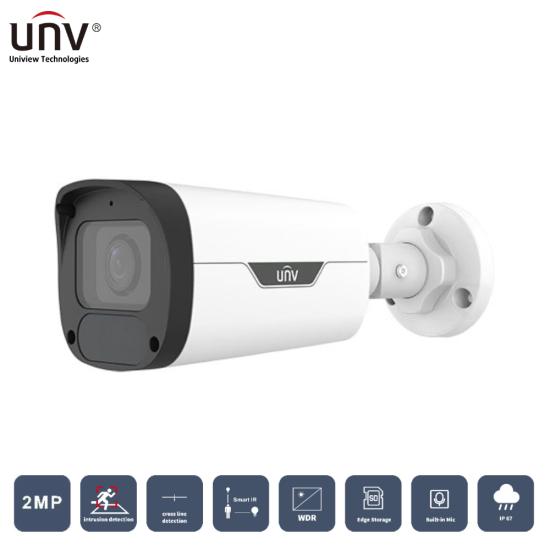 Unıvıew Ipc2322lb-adezk-h 2mp 2.8-12mm Motorıze 50mt H265+ Ip67/ık10 Dahili Ses Ir Bullet Ip Kamera