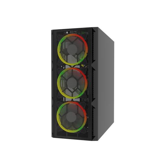 Iromx Space Btx-65g 650w 80+ 4x Raınbow Fıxed Led Fan Atx 2xusb3.0 Siyah Kasa