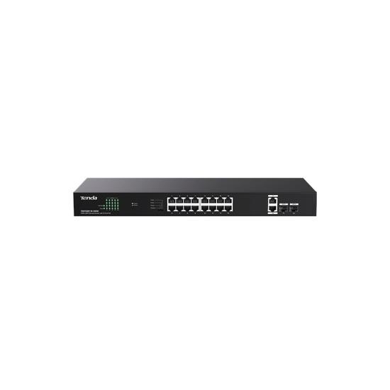 Tenda Teg1120p-16-250w 16 Port 10/100/1000 Poe 2 Port Uplınk +2 Sfp 250w Yonetılemez Rack Mount Swıtch