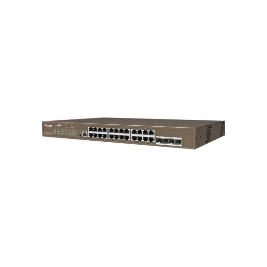 Tenda Teg5328p-24-410w 24 Port Poe 10/100/1000 410w Yonetılebılır Desktop Swıtch
