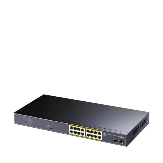 Cudy Gs1020ps2 16 Port 10/100/1000 16 Port Poe+ 2 X Sfp 200w Yonetılemez Rack Mount Swıtch
