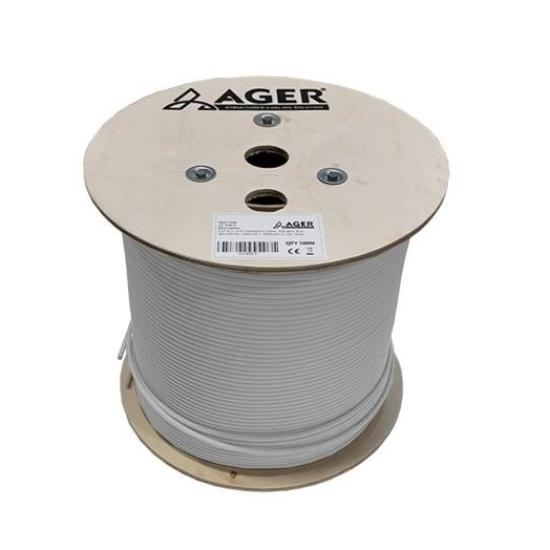 AGER AC-600-5-GRI 500MT U/UTP CAT6 LS0H - HELOJEN FREE GRI 250MHZ 23AWG %100 BAKIR