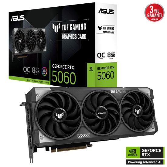 Asus Tuf-rtx5060-o8g-gamıng Rtx5060 8gb Ddr7 128bit 3xdp/1xhdmı