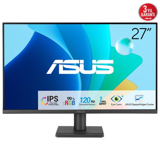 ASUS VA279HG 27 IPS 1920x1080 1ms 120Hz 300cd HDMI VGA  VESA 3YIL EYECARE,FLICKER-FREE,DÜŞÜK MAVİ IŞIK, 99%SRGB, ÇERÇEVESİZ Monitör