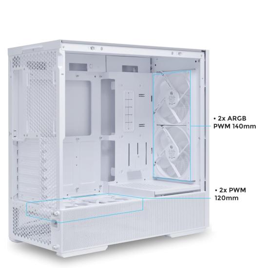 LIAN LI LANCOOL 207 4x FAN MID-TOWER BEYAZ ATX KASA G99.LAN207RW.00