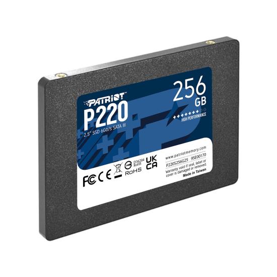 PATRIOT P220 256GB 550/490MB/s 2.5’’ SATA3 SSD P220S256G25