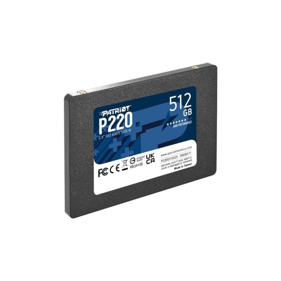 PATRIOT P220 512GB 550/500MB/s 2.5’’ SATA3 SSD P220S512G25