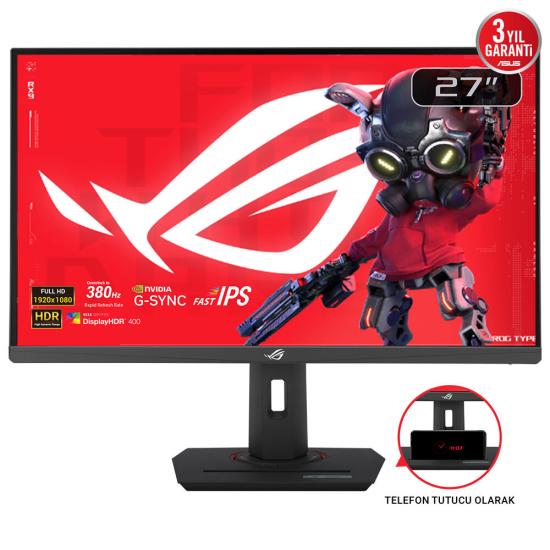 ASUS ROG STRİX XG279CNS 27’’ 0.3MS 380HZ 1920x1080 HDMI/DP/TYPE-C PIVOT SİYAH FAST IPS GAMING MONITOR