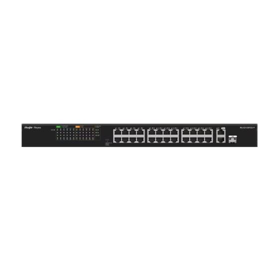 Ruıjıe Reyee Rg-es126fgs-p 24 Port 10/100 24 Port Poe 2 Port Uplınk + 1 Sfp 370 Watt Yonetılemez Rack Mount Swıtch