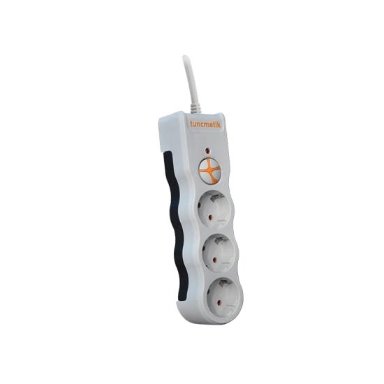 Tunçmatik Powersurge Tsk19009 1050 Joules 3’lü Beyaz /1.5m Akım Korumalı Priz