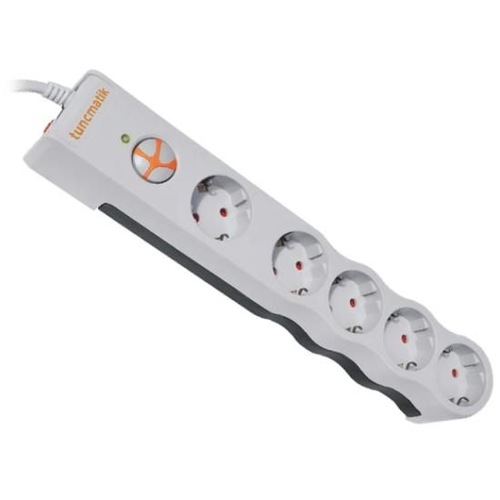 Tunçmatik Powersurge Tsk6134 1050 Joules 5’li Beyaz /1.5m Akım Korumalı Priz
