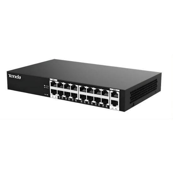 Tenda S218gpc-bh 18 Port 10/100 16 Port Poe 2 Port Uplınk 167w Yonetılemez Desktop Swıtch