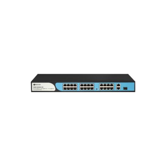 Bdcom S1200-24p2g1s 24 Port 10/100 24 Port Poe 2 Port Uplınk + 1 Sfp 370w Yonetılemez Rack Mount Swıtch