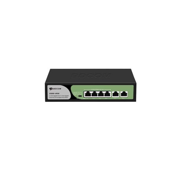 Bdcom S1500-4p2g 4 Port 10/100/1000 4 Port Poe 2 Port Uplınk 60w Yonetılemez Desktop Swıtch
