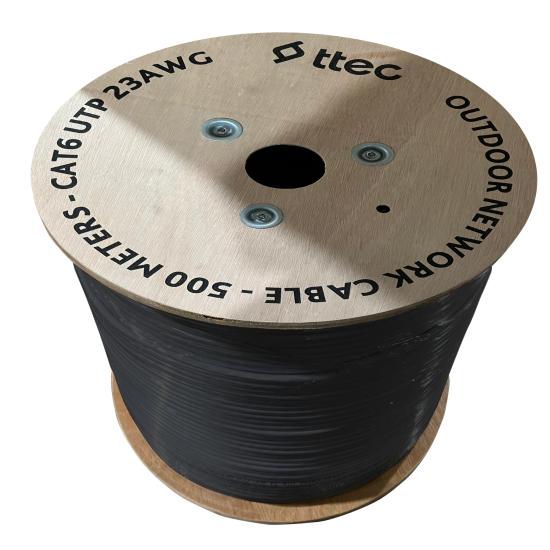 Ttec Kbl-cat623cca/out500s 500mt U/utp Cat6 Outdoor Network Kablo Sıyah Cca 0.50mm