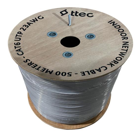 Ttec Kbl-cat6-23cca/ın500g 500mt U/utp Cat6 Network Pvc Kablo Grı Cca 0.55mm