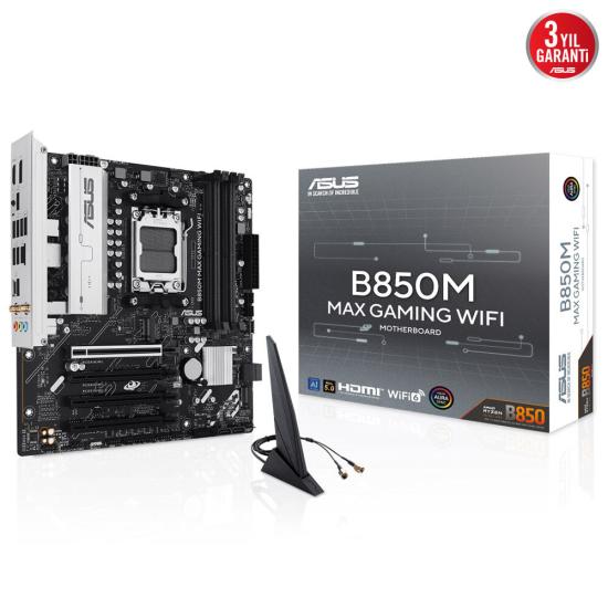 Asus B850m Max Gamıng Wıfı 4xddr5 Dp/hdmı 3xm2 Am5 Anakart