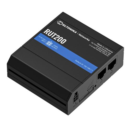 Teltonika Rut200 Esım 150mbps 2port 1x Lan 1x Wan 1 Anten 802.11b/g/n (wi-fi 4) 4g Lte Indoor Esım Endüstriyel Router