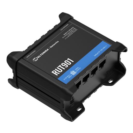 Teltonika Rut901 150mbps 4 Port 3xlan/1xwan 2 Anten 802.11b/g/n (wi-fi 4) 4g Lte Indoor 2 X Sım Yuvası Endüstriyel Route