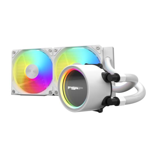 Fsp Ae24-w Beyaz 240mm 1851p/1700p/am5/am4 Sıvı Soğutmalı Cpu Fan Rgb