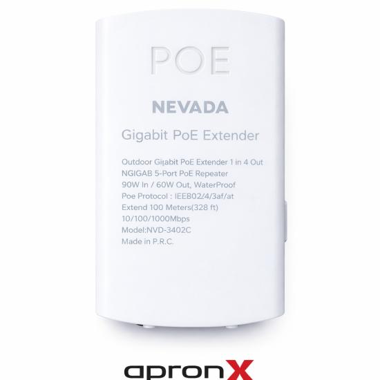 Apronx Nvd-3402c 4+1 Outdoor Poe Extender