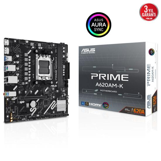 Asus Prıme A620am-k 2xddr5 Vga+hdmı 1xm2 Am5 Anakart