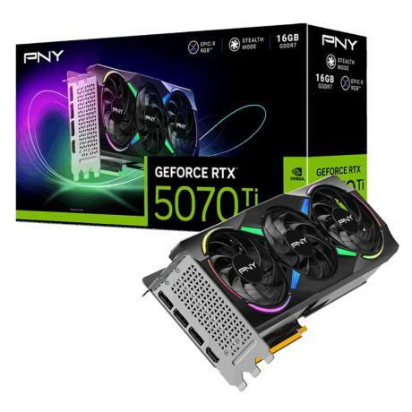 Pny  Geforce Rtx5070tı Argb Epıc-x 16gb Gddr7 256bit 3xdp/1xhdmı (vcg5070t16tfxxpb1)