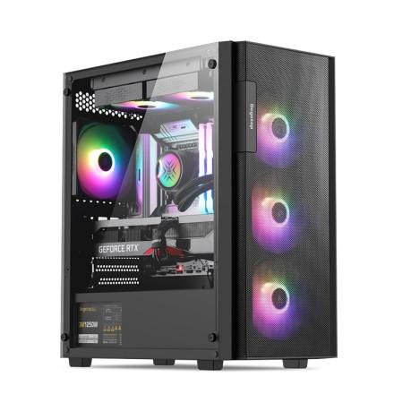 Segotep Axe 5 650w 80+ 4x Raınbow Fıxed Led Fan Mıdı Tower 1xusb 3.0 / 2xusb 2.0 Siyah Gamıng Kasa